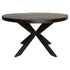 Eettafel Denver Zwart Rond 130cm van Starfurn, compacte ronde eettafel voor een gezellige eethoek