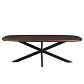 Eettafel Jesper Danish oval mangohout Chestnut 180cm van Livingfurn