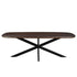 Eettafel Jesper Danish oval mangohout Chestnut 180cm van Livingfurn