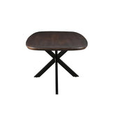 Eettafel Jesper Chestnut 180cm van de kopse kant gezien