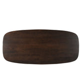 Bovenaanzicht van het mangohouten blad van de eettafel Jesper Chestnut 180cm
