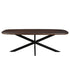 Eettafel Jesper Danish oval mangohout Chestnut 210cm van Livingfurn