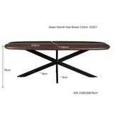 Afmetingen Eettafel Jesper 210cm: L210cm x B100cm x H76cm
