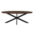 Ovale eettafel Jesper mangohout Chestnut 210cm van Livingfurn
