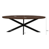 Afmetingen Eettafel Jesper 210cm: L210cm x B110cm x H76cm