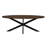 Ovale eettafel Jesper mangohout Chestnut 240cm van Livingfurn