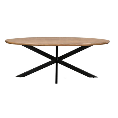Ovale eettafel Jesper mangohout Pecan 160cm van Livingfurn