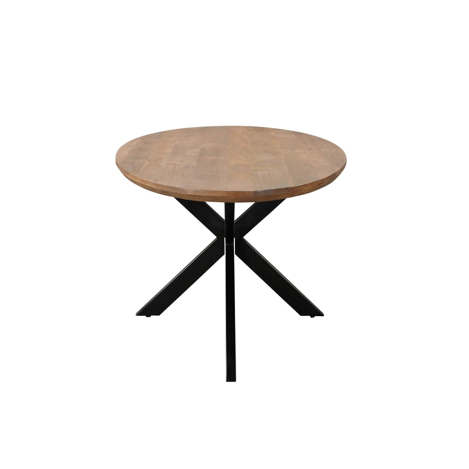 Eettafel Jesper Pecan 160cm van de kopse kant gezien