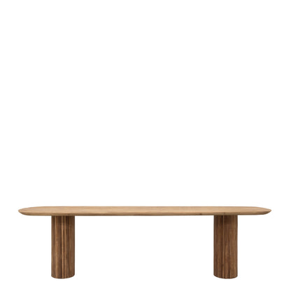 Teakhouten onderstel van de ovale eettafel Lagoon 240 cm