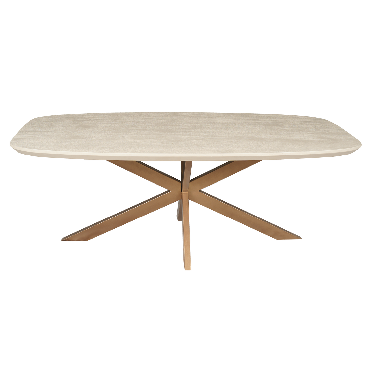 Eettafel Madison Zand van Starfurn met eetkamerstoelen in een lichte eetkamer