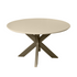 Ronde eettafel Madison Zand met brede middenpoot in bronzen finish