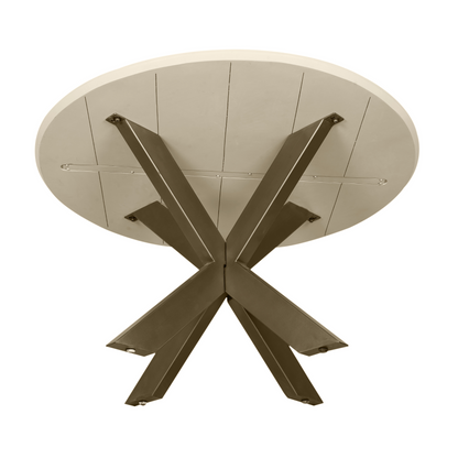 Handgemaakte ronde eettafel Madison Zand van Starfurn, hoogte 76 cm