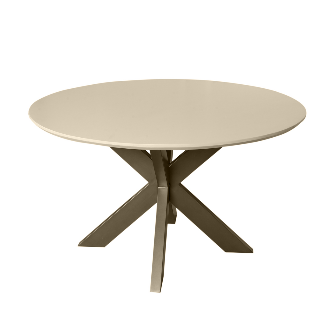 Zandkleurig gezandstraald tafelblad van de eettafel Madison, 3 cm dik
