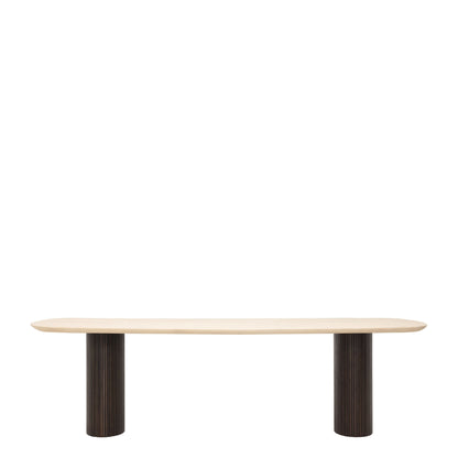 Mahoniehouten onderstel van de ovale eettafel Maroon