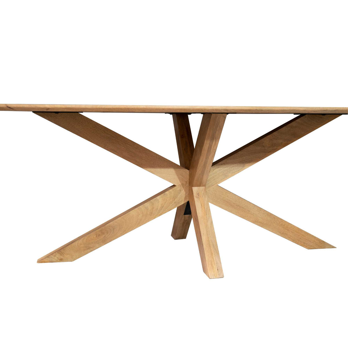 Kruispoot van mangohout onder eettafel Nina van Starfurn