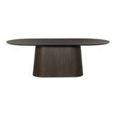 Eettafel Novero espresso schuin vooraanzicht