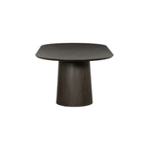 Eettafel Novero espresso 230cm zijaanzicht