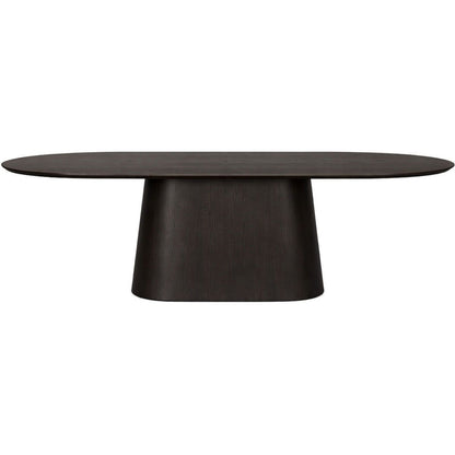 Eettafel Novero espresso schuin vooraanzicht