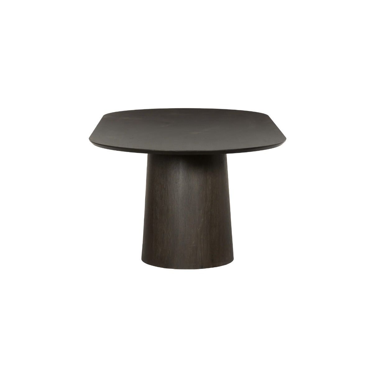 Eettafel Novero espresso 280cm zijaanzicht