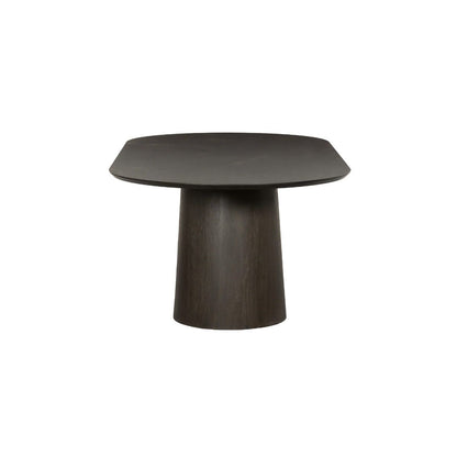 Eettafel Novero espresso 280cm zijaanzicht