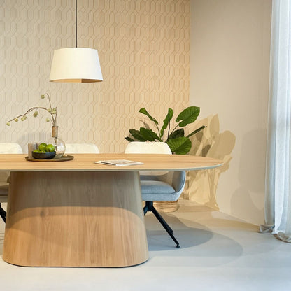 Eettafel Novero naturel 200cm in een eetkamer