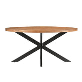 Eettafel Rocky Mangohout Pecan 160cm van Livingfurn