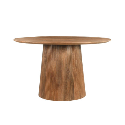 Ronde eettafel Salvator van Livingfurn in mangohout Pecan, 130 cm doorsnee