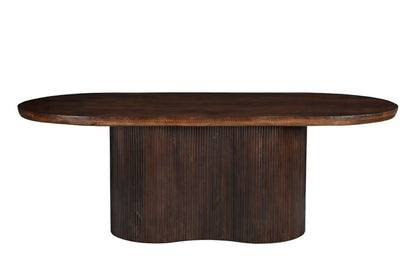 Ovale eettafel Sevilla 300cm van Livingfurn in Chestnut