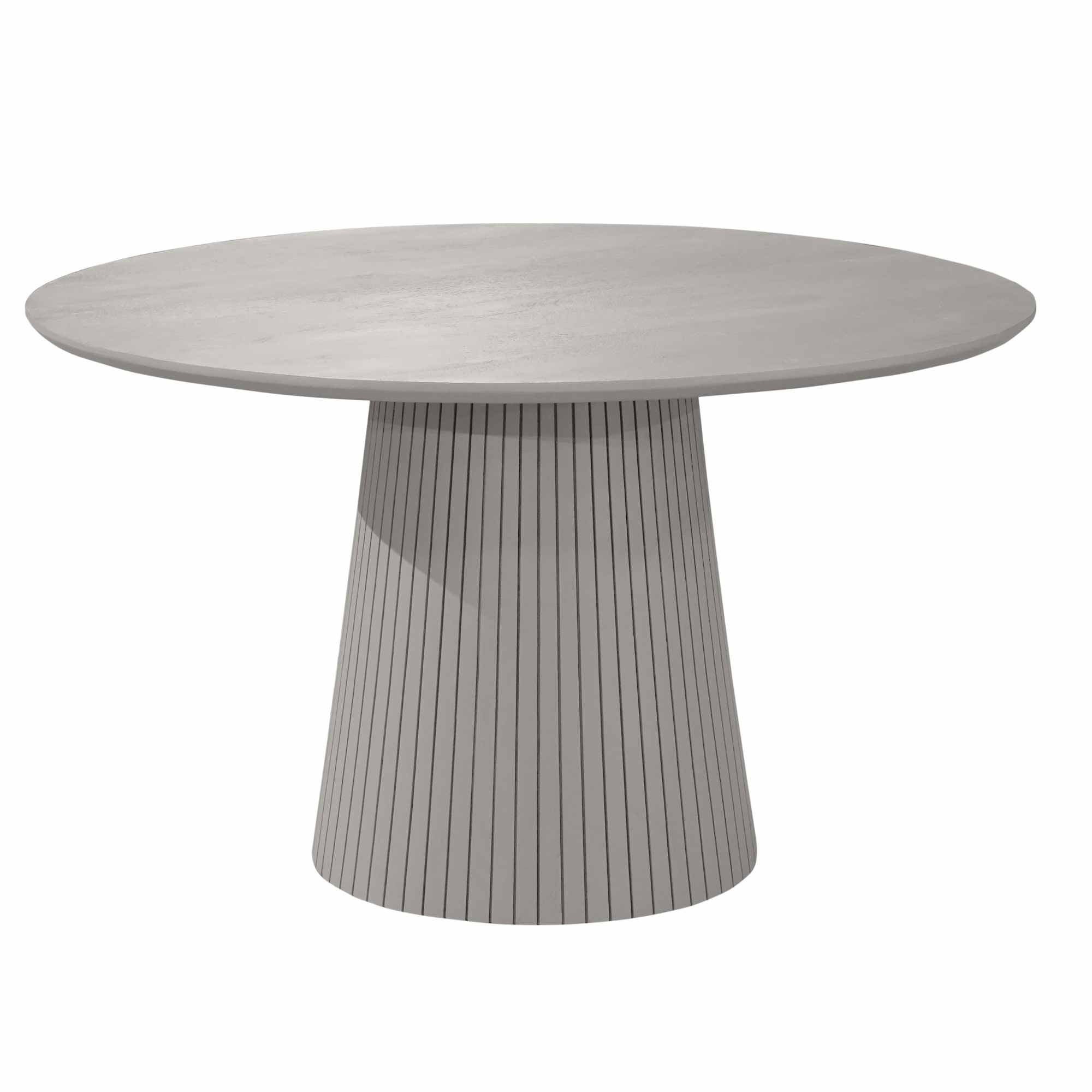 Detail van het lattenpatroon op de poot van de Eettafel Solana van Starfurn