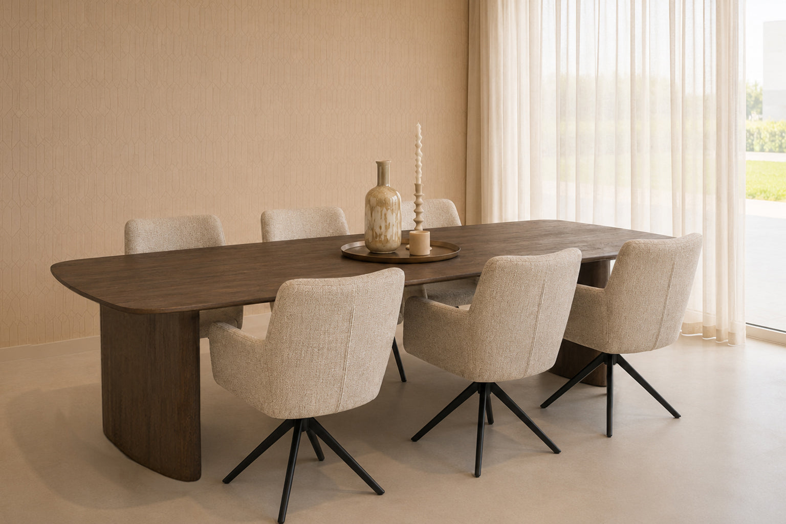 Eettafel Tyler 300cm in massief mangohout, L300cm x B105cm x H76cm