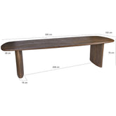 Tyler eettafel van Livingfurn, afmetingen L300cm x B105cm x H76cm