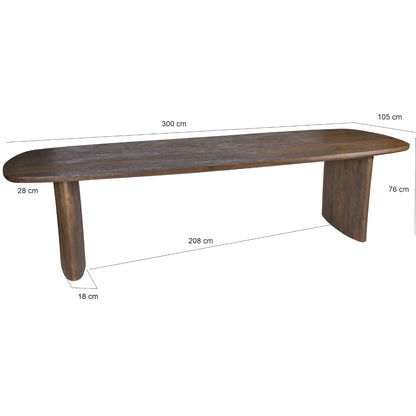 Tyler eettafel van Livingfurn, afmetingen L300cm x B105cm x H76cm
