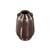 Eilan Pot Keramiek Donkerbruin Small van PTMD, extra productfoto met aandacht voor vorm en afwerking