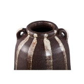Eilan Pot Keramiek Donkerbruin Small van PTMD, productfoto vanuit een andere hoek