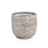 Elana White Round Ceramic Pot With Grey Pattern L dia30xH29cm PTMD - Pot - PTMD - livinglovely.nl