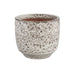Elana White Round Ceramic Pot With Grey Pattern XL Dia39x35cm PTMD - Pot - PTMD - livinglovely.nl
