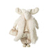 Eland Met Jas van J-Line, staand decoratiebeeld met witte vacht en beige jas, 48cm hoog