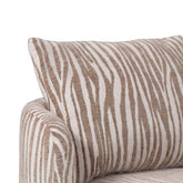 Elin Fauteuil Beige Golvende Lijnen Rond van PTMD, detail van de bekleding