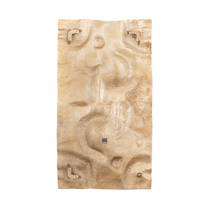 Eogan Gold Casted Alu Wall Panel Rough Rec PTMD - Wandpaneel - PTMD - livinglovely.nl