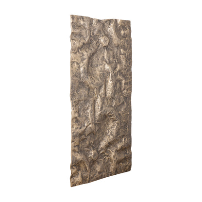 Eogan Gold Casted Alu Wall Panel Rough Rec PTMD - Wandpaneel - PTMD - livinglovely.nl