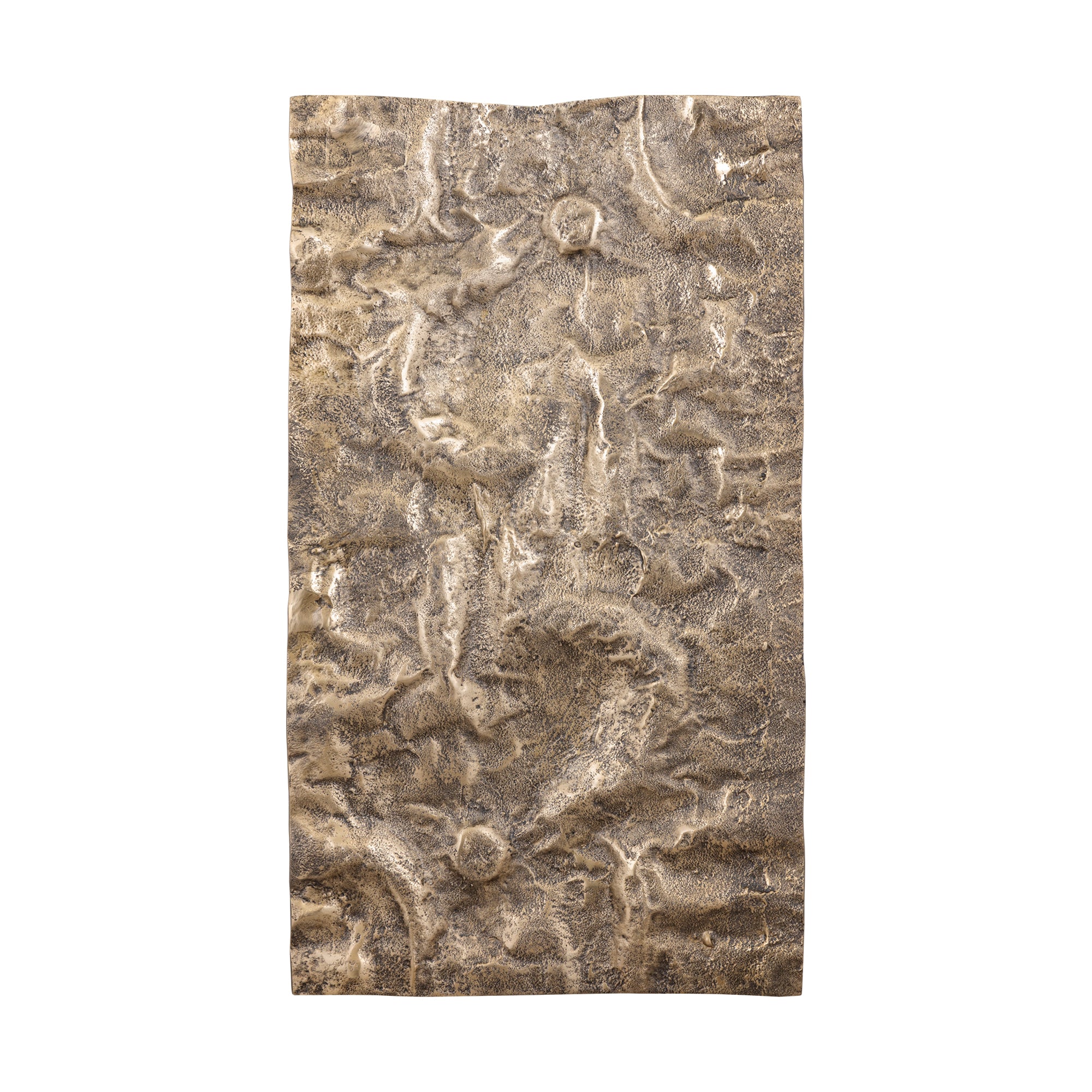 Eogan Gold Casted Alu Wall Panel Rough Rec PTMD - Wandpaneel - PTMD - livinglovely.nl