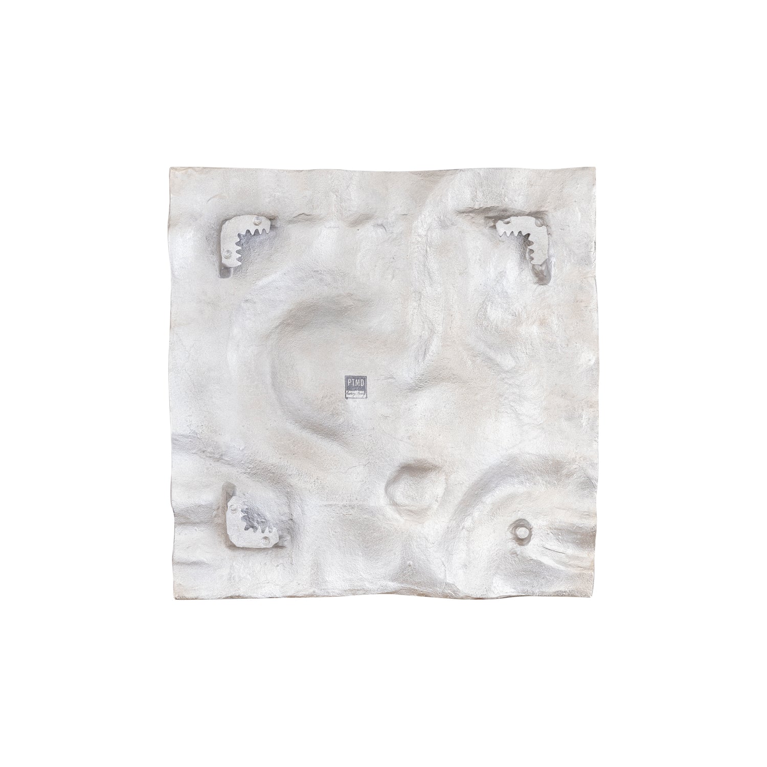 Eogan Gunmetal Casted Alu Wall Panel Rough Square 50x50cm PTMD - Wandpaneel - PTMD - livinglovely.nl