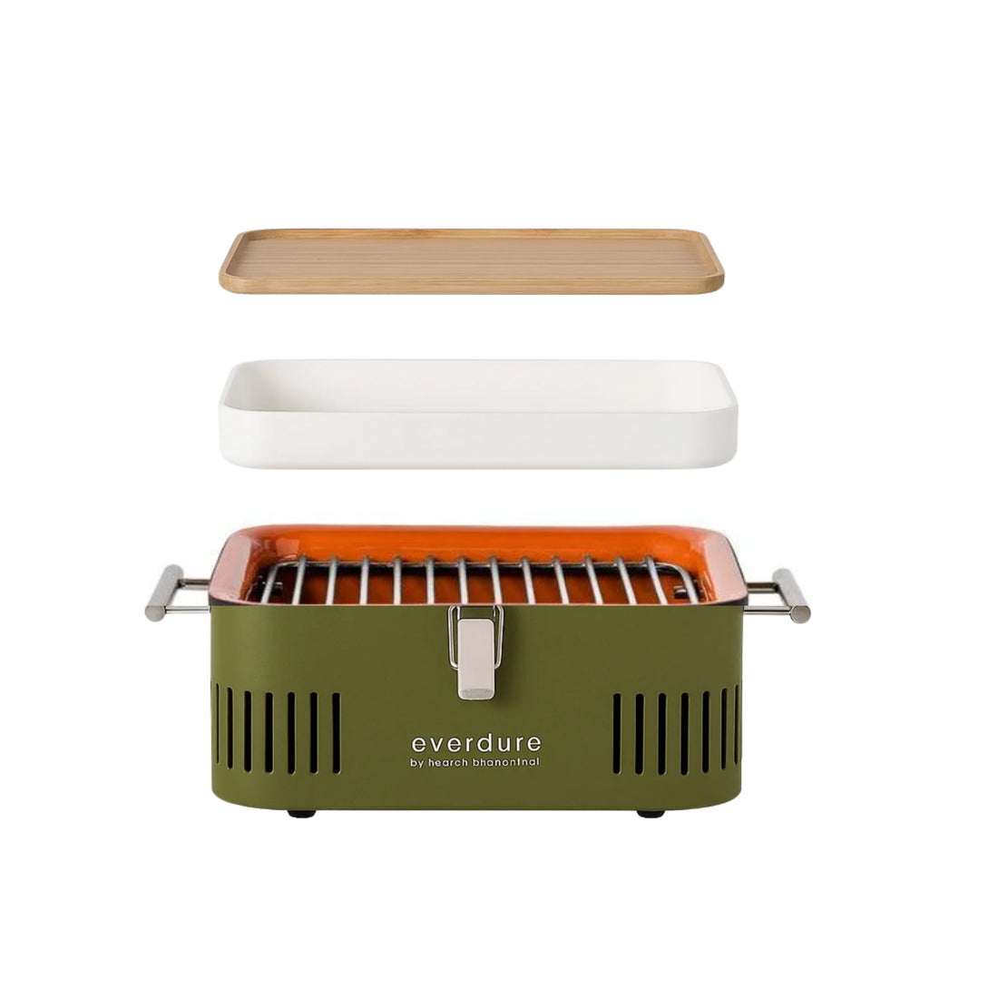 Everdure Cube Houtskool Barbecue Khaki - BBQ - Everdure - livinglovely.nl