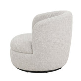 Fauteuil Britt Beige met Beige stof met zwart onderstel