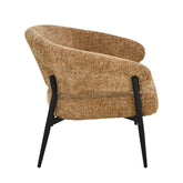 Zijaanzicht van de fauteuil Dilan Venga Cognac