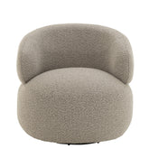 Fauteuil Draaiend Rond Schuim Taupe J-Line - Fauteuil - J-Line - livinglovely.nl