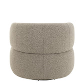 Fauteuil Draaiend Rond Schuim Taupe J-Line - Fauteuil - J-Line - livinglovely.nl