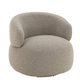 Fauteuil Draaiend Rond Schuim Taupe J-Line - Fauteuil - J-Line - livinglovely.nl