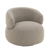 Fauteuil Draaiend Rond Schuim Taupe J-Line - Fauteuil - J-Line - livinglovely.nl