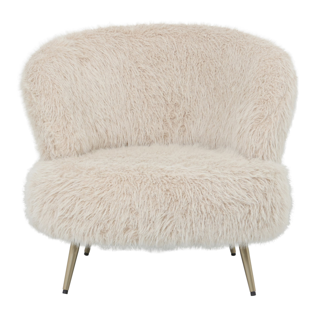 Franklyn fauteuil van PTMD in zachte beige Hair stof met ronde vormen